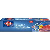Albal 15 Sacs Congélation- Fermeture Ultra-Zip- Hermétique- 3 L